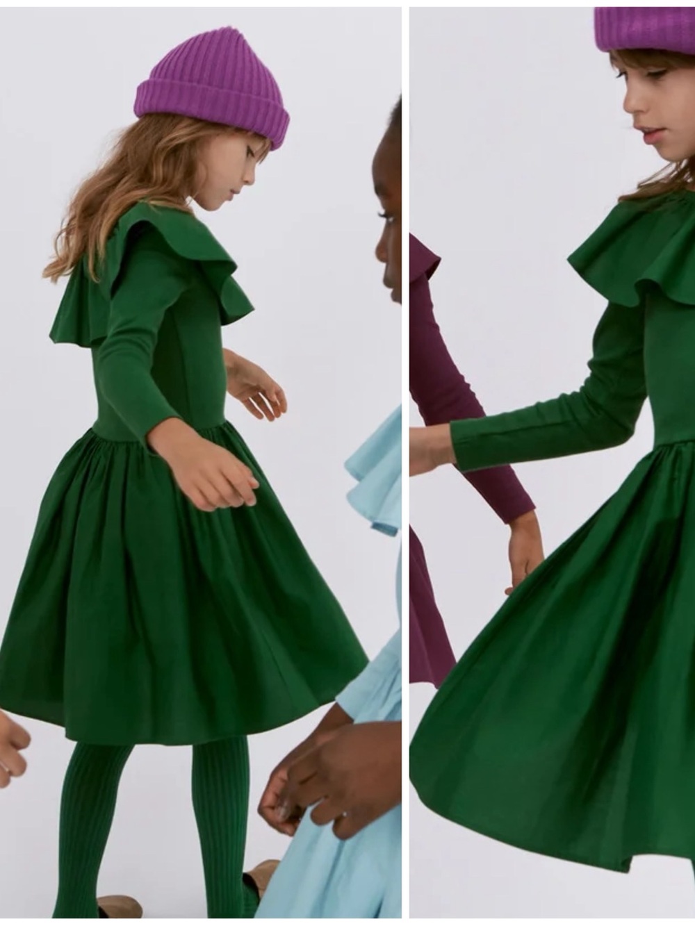 Molo Organic Cille Dress | Woodland Green | 5-6 Year